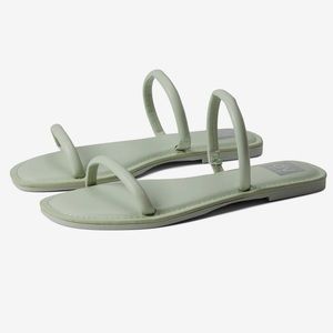 Dolce Vita Womens Jelly Lime Green Slip On Slides Flat Slide Sandals size 6 🍈